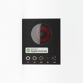 Boîte feu arrière LED Locator noire – badge Apple Find My et 5 modes d’éclairage fond blanc
