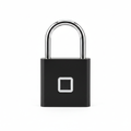 Cadenas connecté à empreinte digitale - vue de face fond blanc